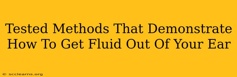 Tested Methods That Demonstrate How To Get Fluid Out Of Your Ear