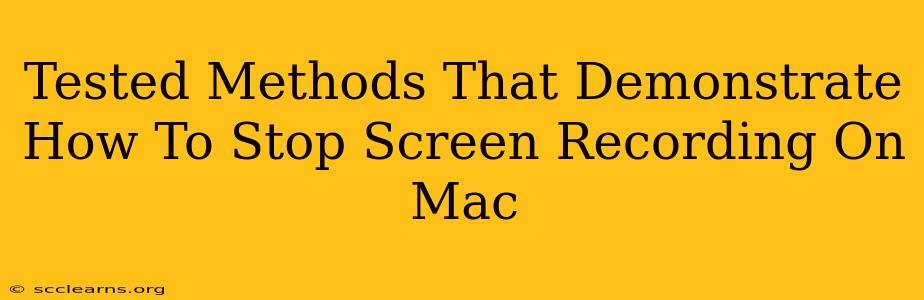 Tested Methods That Demonstrate How To Stop Screen Recording On Mac