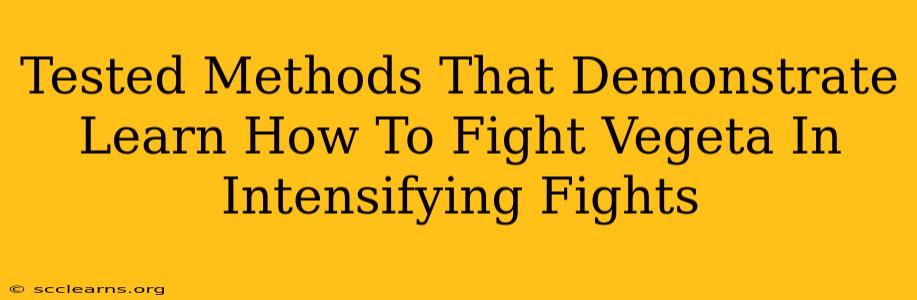 Tested Methods That Demonstrate Learn How To Fight Vegeta In Intensifying Fights