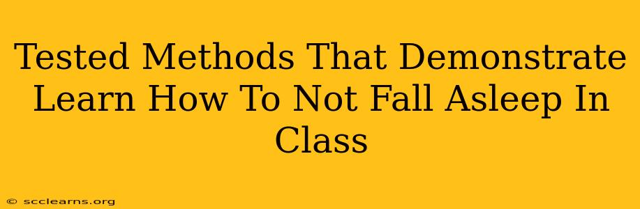 Tested Methods That Demonstrate Learn How To Not Fall Asleep In Class