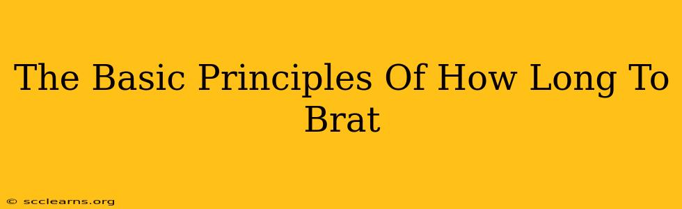 The Basic Principles Of How Long To Brat