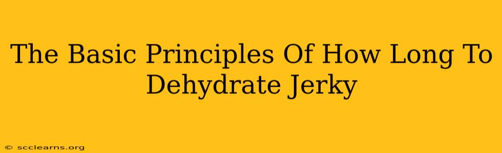 The Basic Principles Of How Long To Dehydrate Jerky