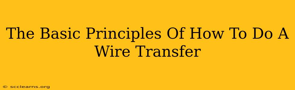 The Basic Principles Of How To Do A Wire Transfer