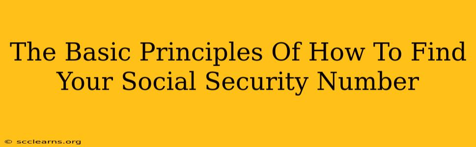 The Basic Principles Of How To Find Your Social Security Number