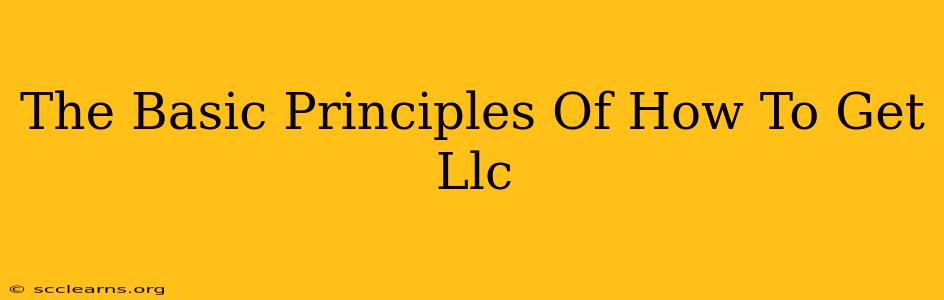 The Basic Principles Of How To Get Llc