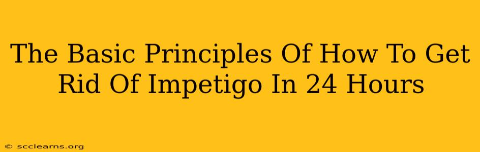 The Basic Principles Of How To Get Rid Of Impetigo In 24 Hours