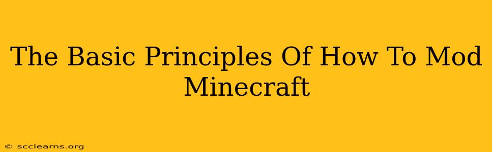 The Basic Principles Of How To Mod Minecraft