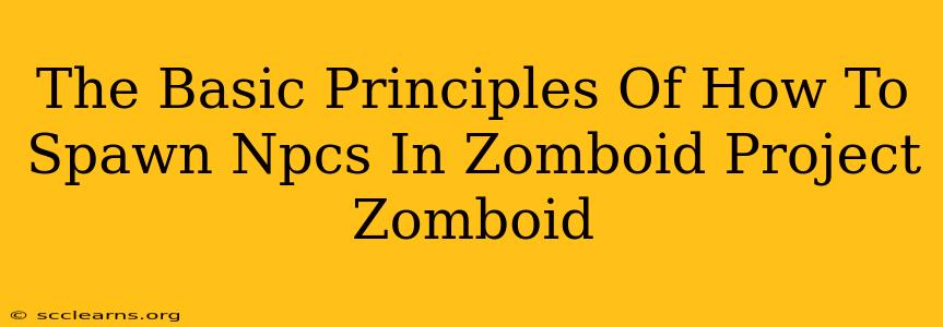 The Basic Principles Of How To Spawn Npcs In Zomboid Project Zomboid