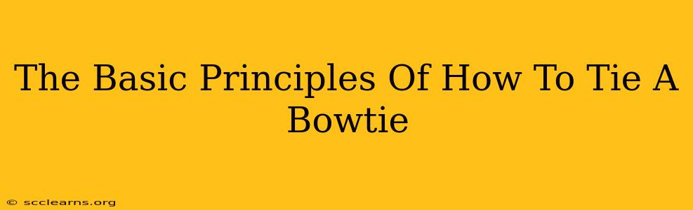 The Basic Principles Of How To Tie A Bowtie