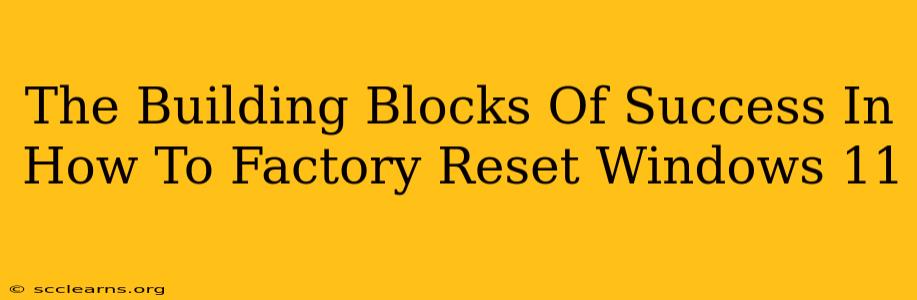 The Building Blocks Of Success In How To Factory Reset Windows 11