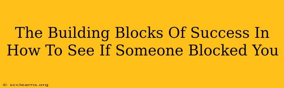 The Building Blocks Of Success In How To See If Someone Blocked You