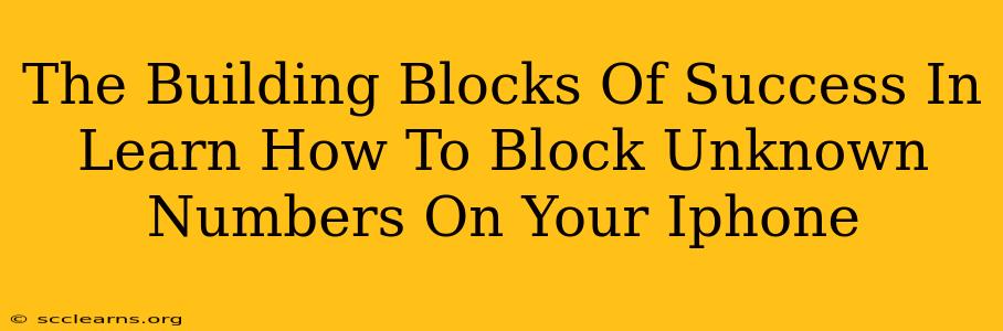 The Building Blocks Of Success In Learn How To Block Unknown Numbers On Your Iphone