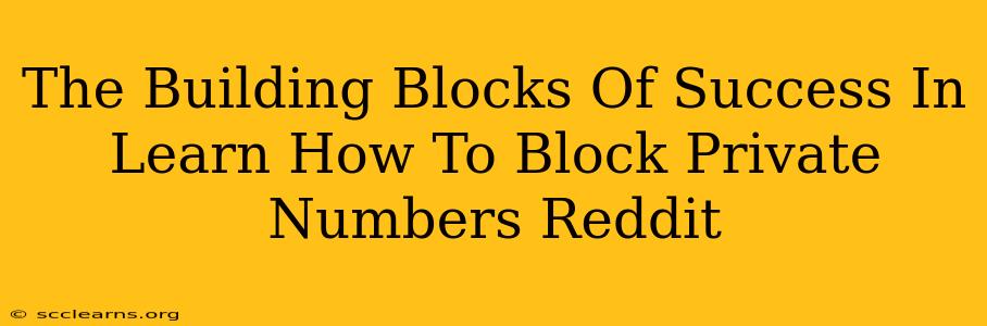 The Building Blocks Of Success In Learn How To Block Private Numbers Reddit