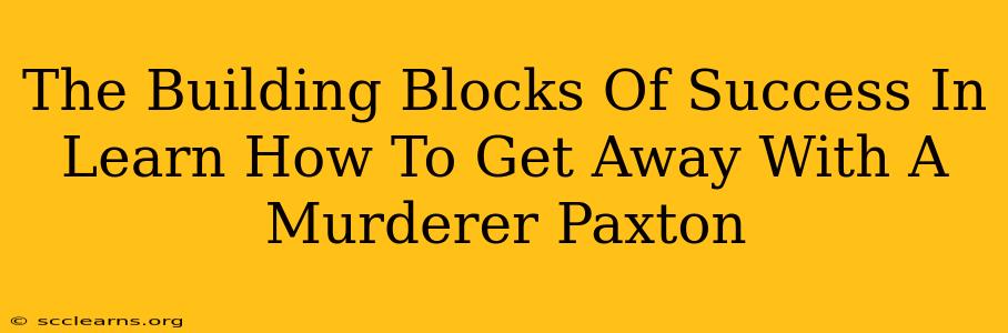 The Building Blocks Of Success In Learn How To Get Away With A Murderer Paxton