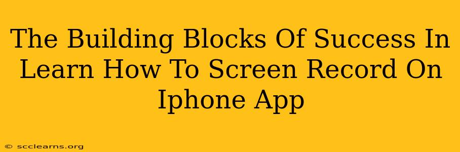 The Building Blocks Of Success In Learn How To Screen Record On Iphone App