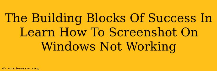 The Building Blocks Of Success In Learn How To Screenshot On Windows Not Working