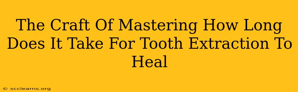 The Craft Of Mastering How Long Does It Take For Tooth Extraction To Heal