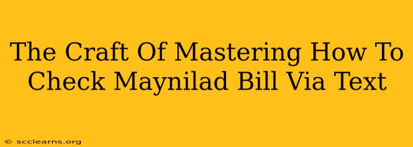 The Craft Of Mastering How To Check Maynilad Bill Via Text