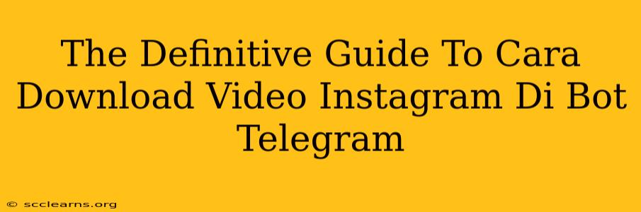 The Definitive Guide To Cara Download Video Instagram Di Bot Telegram