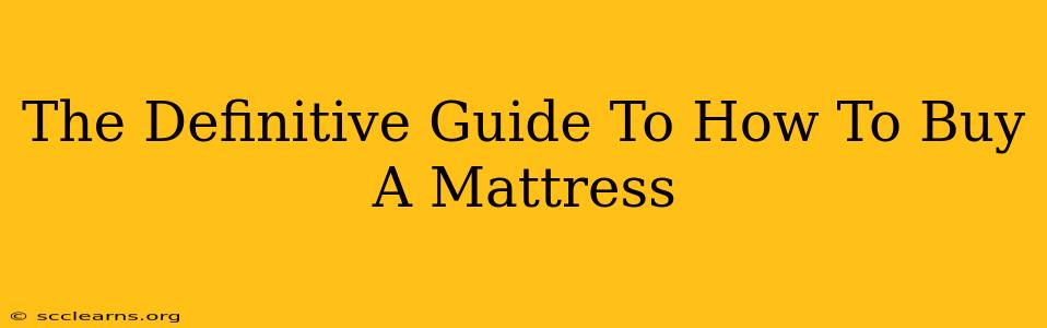 The Definitive Guide To How To Buy A Mattress