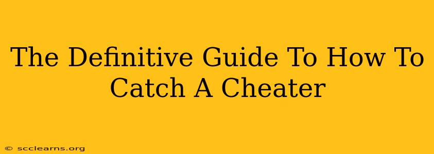 The Definitive Guide To How To Catch A Cheater