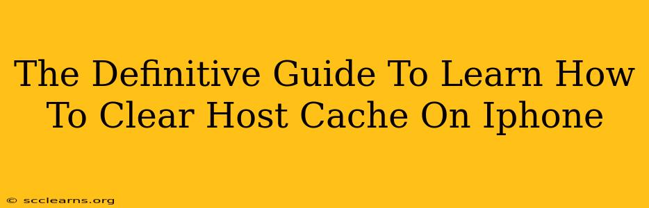 The Definitive Guide To Learn How To Clear Host Cache On Iphone