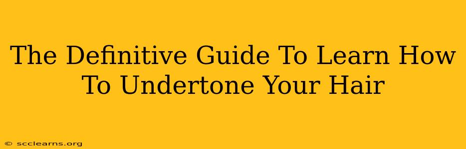 The Definitive Guide To Learn How To Undertone Your Hair