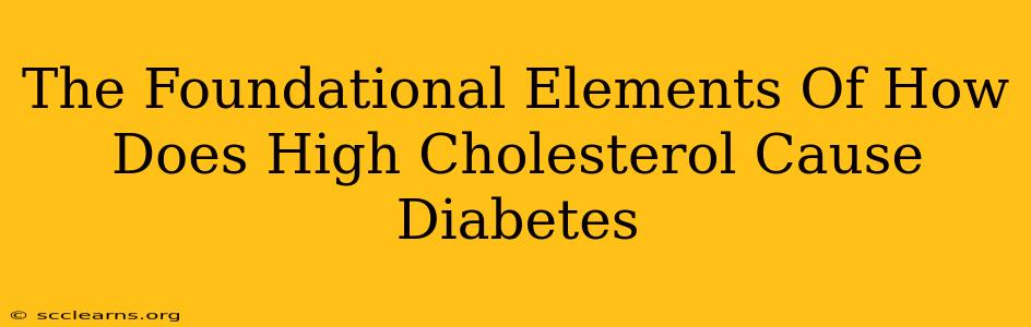 The Foundational Elements Of How Does High Cholesterol Cause Diabetes