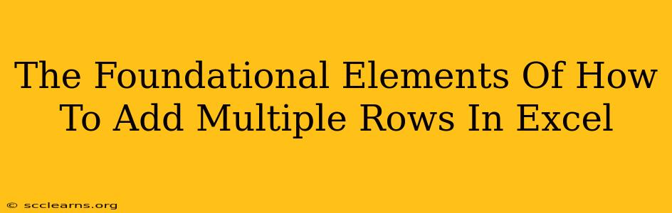 The Foundational Elements Of How To Add Multiple Rows In Excel