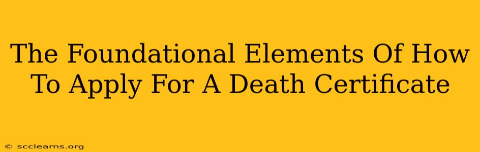 The Foundational Elements Of How To Apply For A Death Certificate