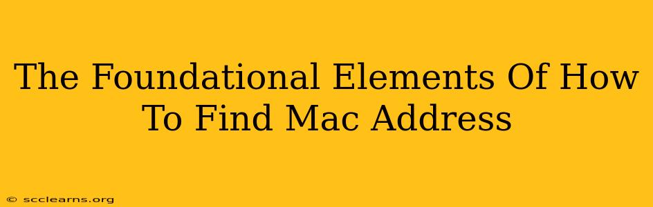 The Foundational Elements Of How To Find Mac Address