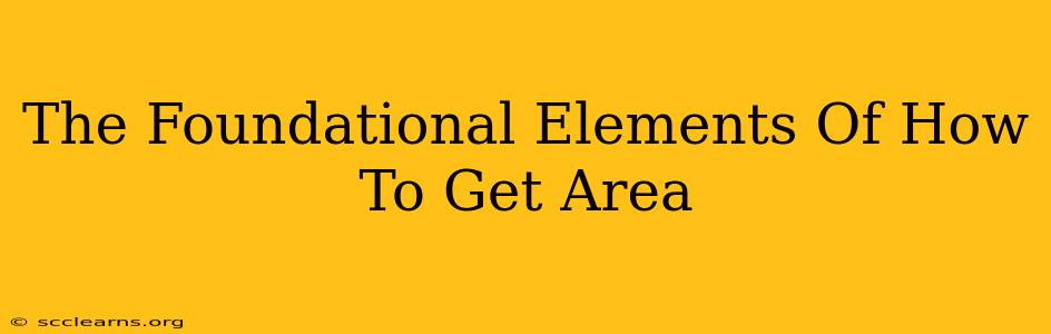 The Foundational Elements Of How To Get Area