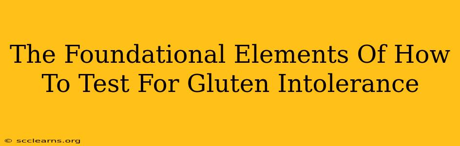 The Foundational Elements Of How To Test For Gluten Intolerance