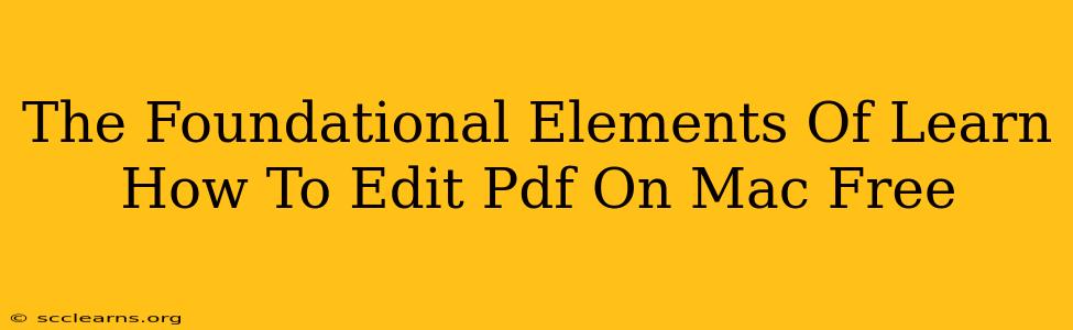 The Foundational Elements Of Learn How To Edit Pdf On Mac Free