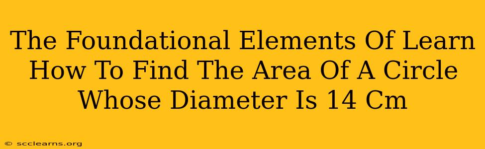 The Foundational Elements Of Learn How To Find The Area Of A Circle Whose Diameter Is 14 Cm