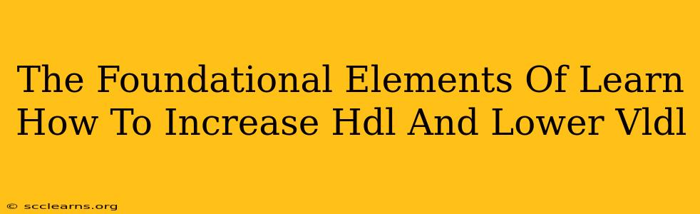 The Foundational Elements Of Learn How To Increase Hdl And Lower Vldl