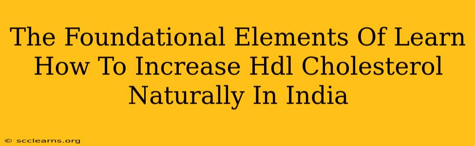 The Foundational Elements Of Learn How To Increase Hdl Cholesterol Naturally In India