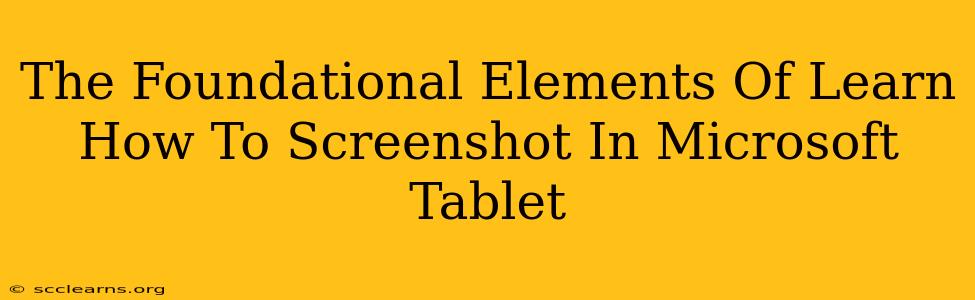 The Foundational Elements Of Learn How To Screenshot In Microsoft Tablet