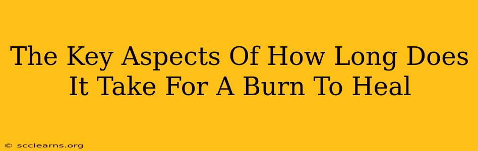 The Key Aspects Of How Long Does It Take For A Burn To Heal