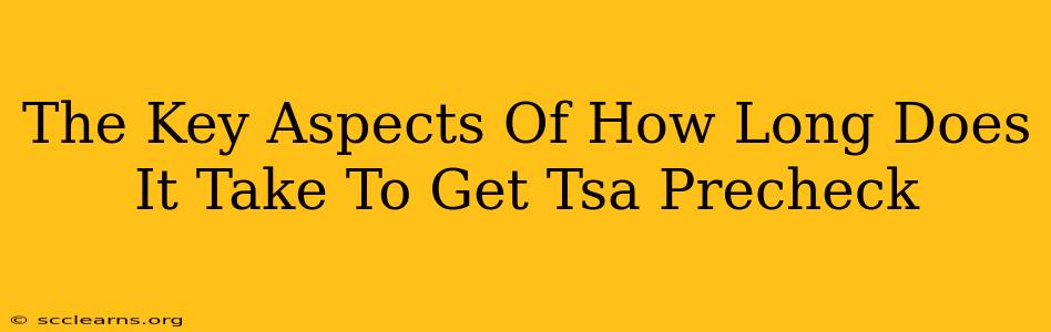 The Key Aspects Of How Long Does It Take To Get Tsa Precheck