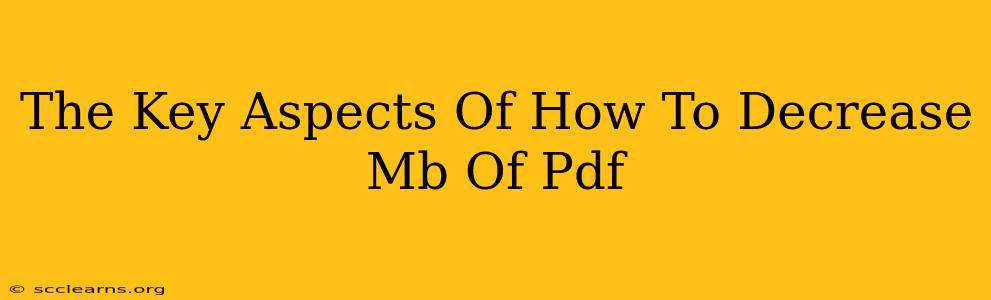 The Key Aspects Of How To Decrease Mb Of Pdf