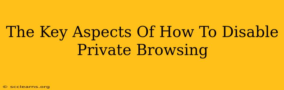 The Key Aspects Of How To Disable Private Browsing