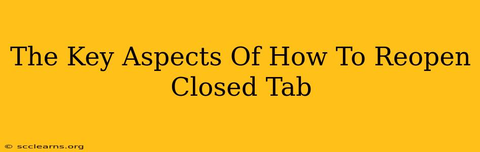 The Key Aspects Of How To Reopen Closed Tab