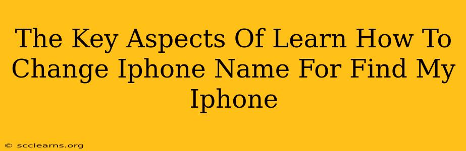 The Key Aspects Of Learn How To Change Iphone Name For Find My Iphone