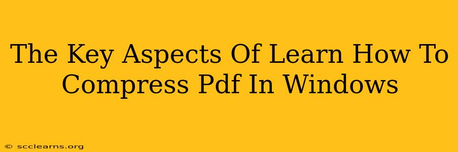 The Key Aspects Of Learn How To Compress Pdf In Windows