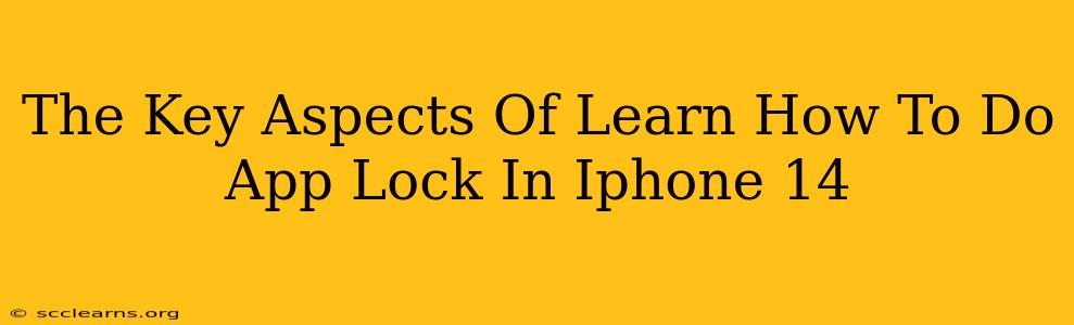 The Key Aspects Of Learn How To Do App Lock In Iphone 14