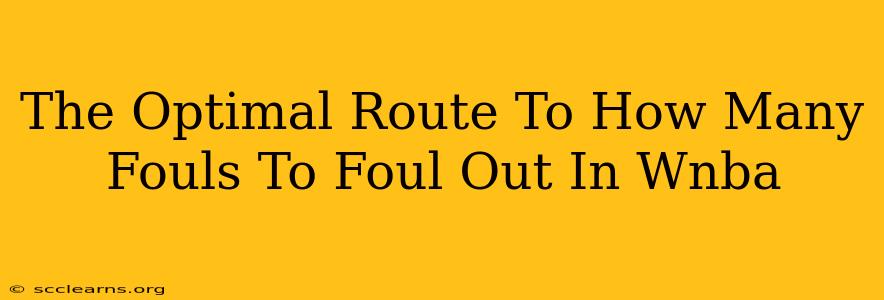 The Optimal Route To How Many Fouls To Foul Out In Wnba