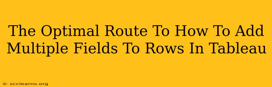 The Optimal Route To How To Add Multiple Fields To Rows In Tableau