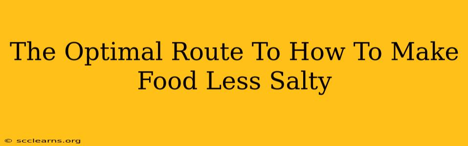 The Optimal Route To How To Make Food Less Salty