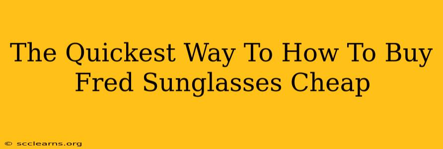 The Quickest Way To How To Buy Fred Sunglasses Cheap